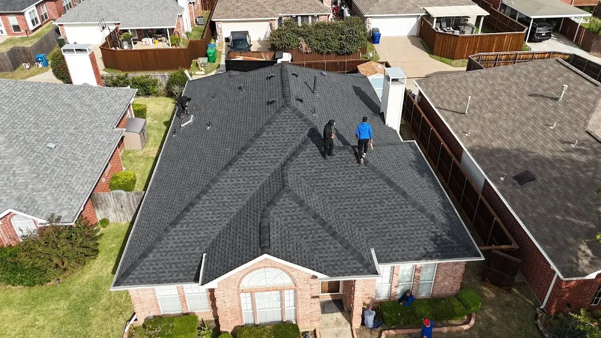 Slate & Tile Roof Repair work in progress on a Rapid City property